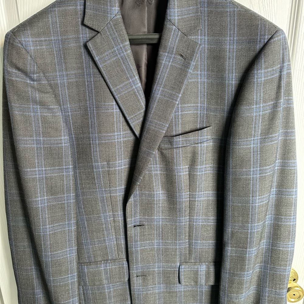 Men's Gray Plaid Blazer